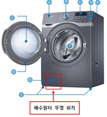 세탁기 드럼세탁기 배수필터 청소 방법 삼성전자서비스> 삼성